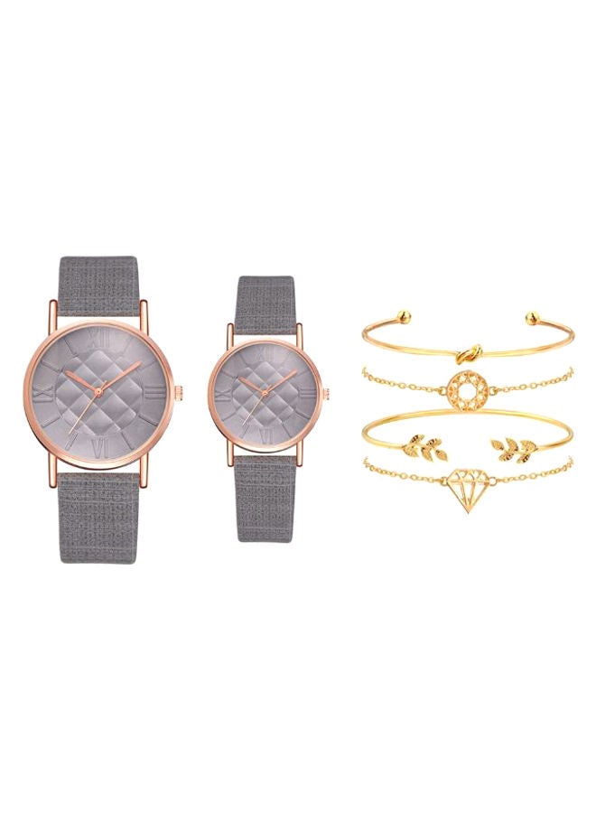 Analog Watch And Bracelet Set