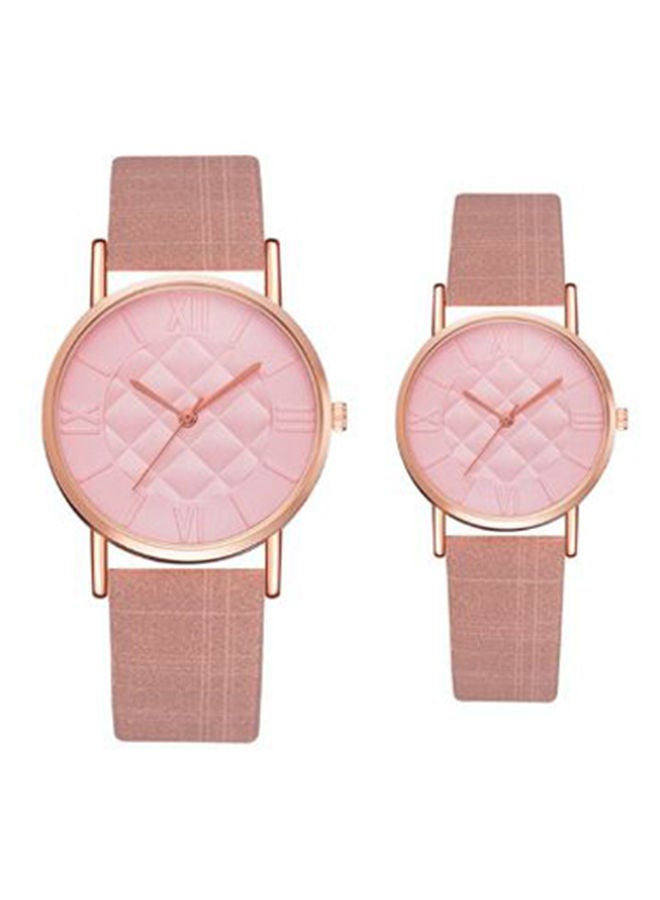 unisex Analog Watch And Bracelet Set