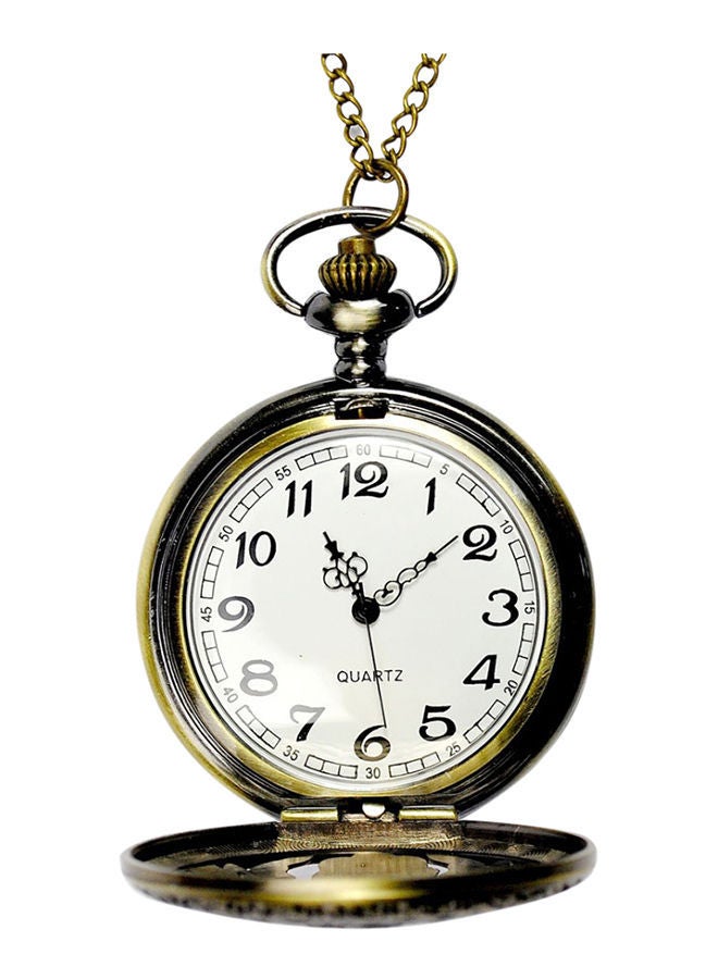 Retro Creative Pentagonal Hollow Alloy Analog Pocket Watch 8064
