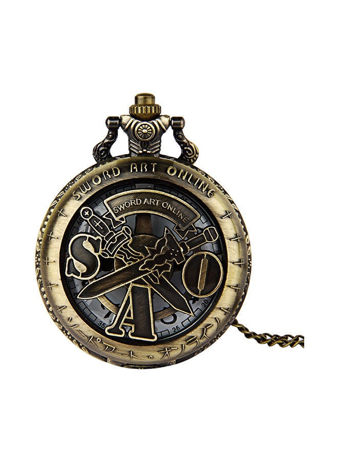 Personality Hollow Alloy Analog Pocket Watch 8130