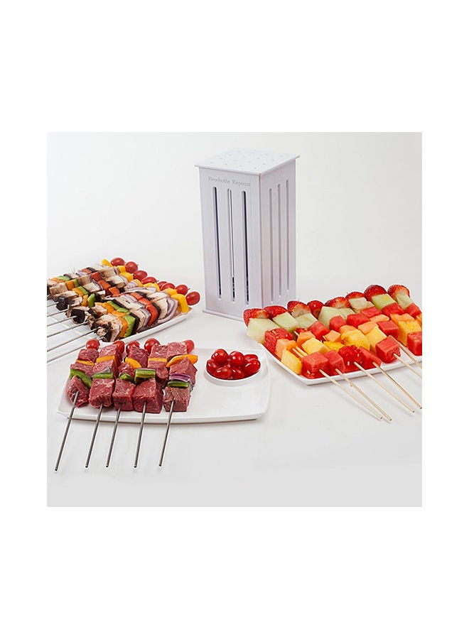 16-Piece Bbq Strings Mutton Skewers Set White 30x12x12centimeter