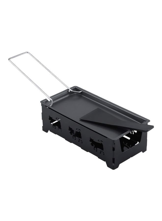 2-Piece Raclette Grill Set Black 19x7x9.80centimeter