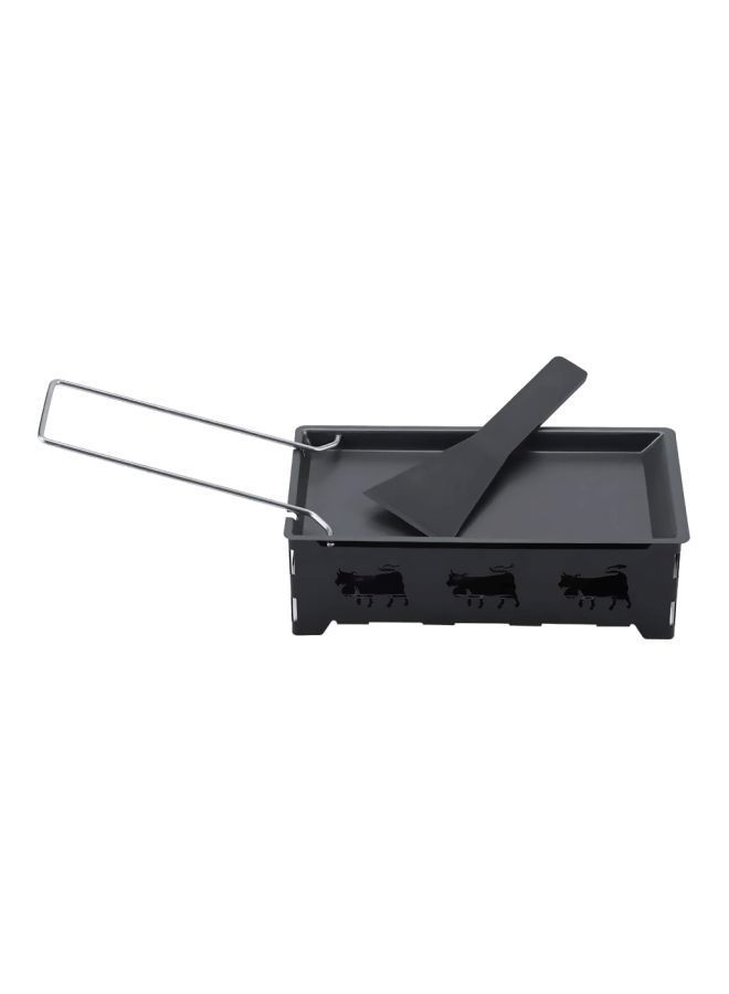 2-Piece Raclette Grill Set Black 19x7x9.80centimeter