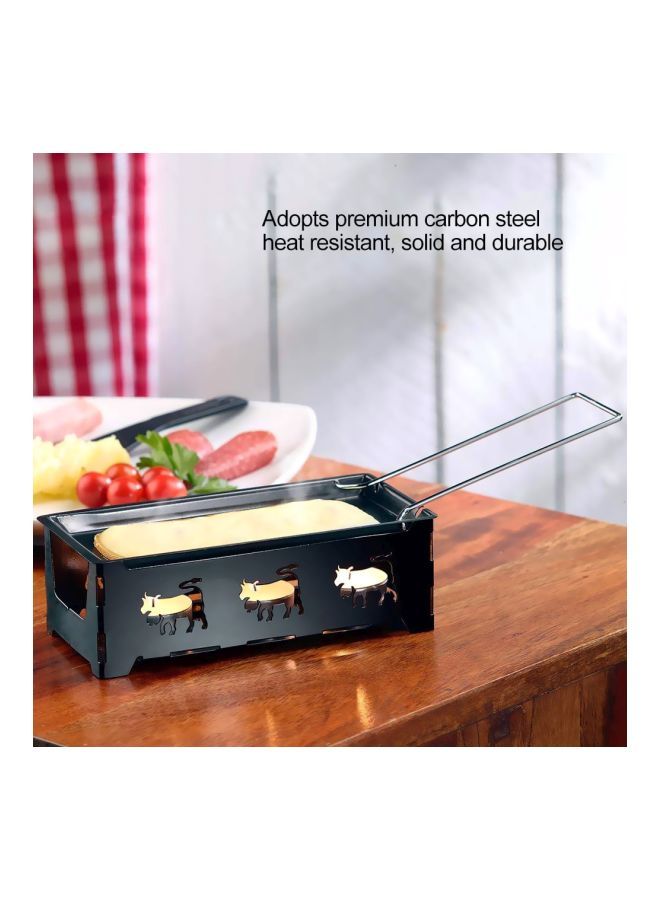 2-Piece Raclette Grill Set Black 19x7x9.80centimeter