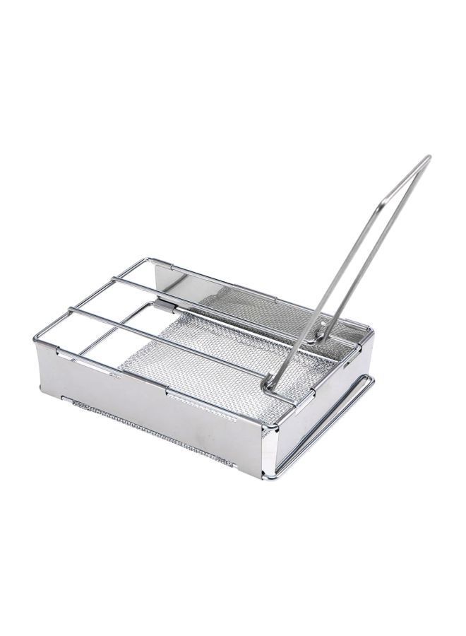 Stainless Steel Foldable Toaster Grill Silver