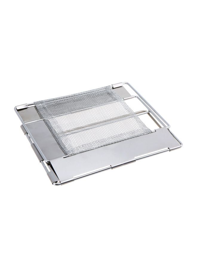 Stainless Steel Foldable Toaster Grill Silver