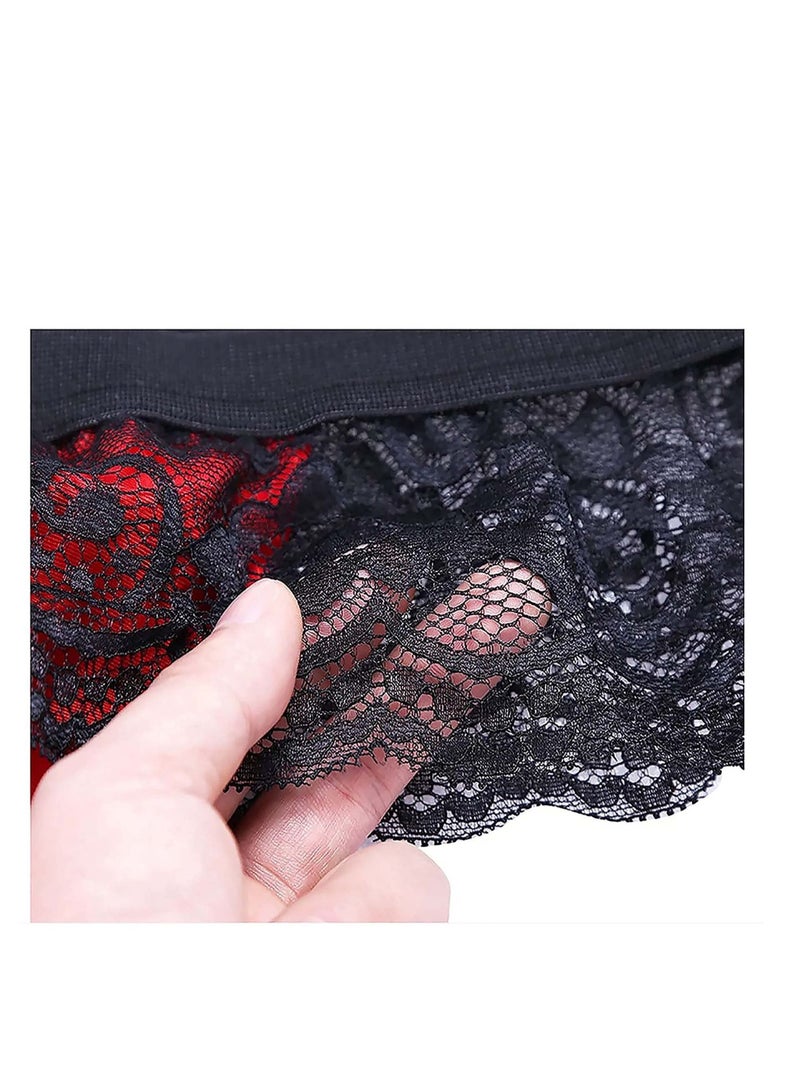 Thong Underwear, Men's Lace Thong Bikini Pouch Boxers Briefs Underwear Underpants