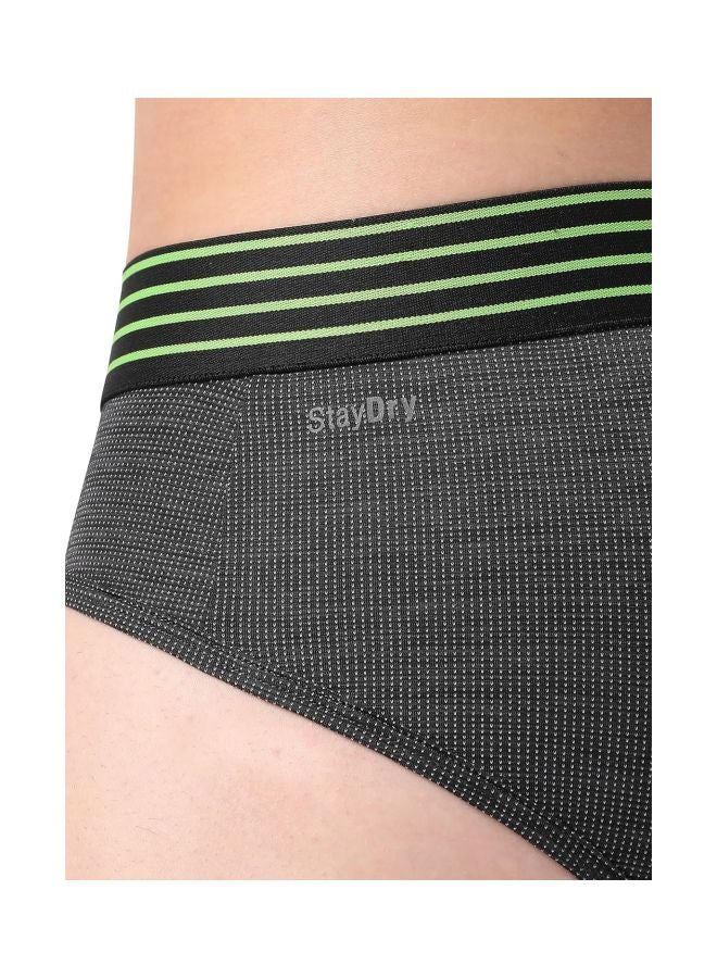 Jockey Men Microfiber Breathable Mesh Nylon Briefs with Enhanced Cooling Designed for Workouts and All Day Wear MM04 Black L