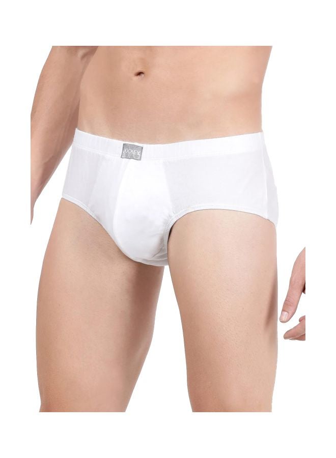 Jockey 8035 Men Super Combed Cotton Solid Poco Brief with Ultra soft Concealed Waistband Pack of 3