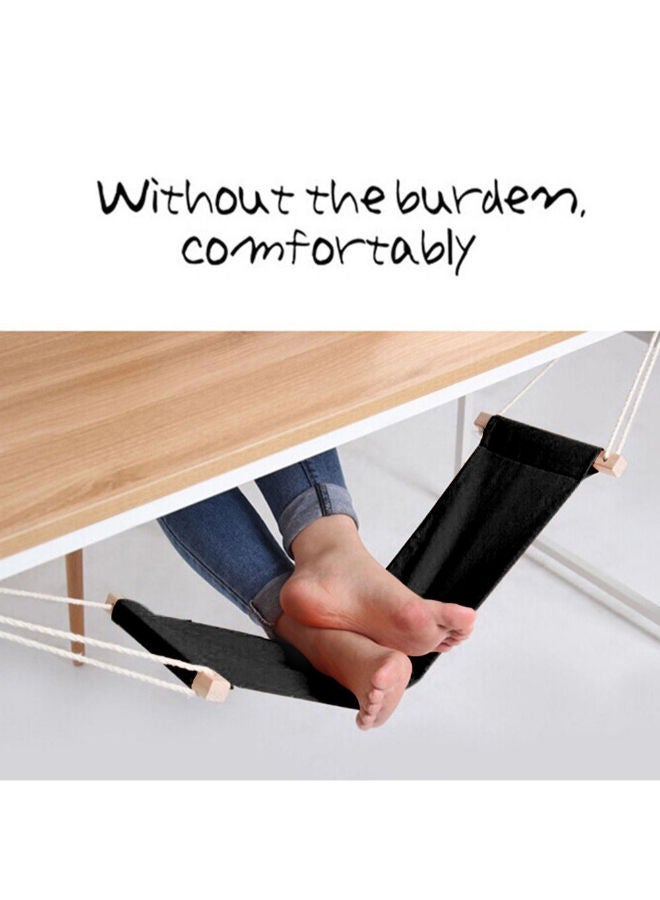 Portable Foot Hammock Relaxing Pedal Black/Beige