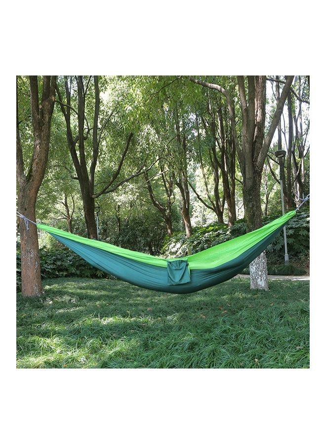Outdoor Single Leisure Parachute Cloth Hammock Dark Green/Fruit Green