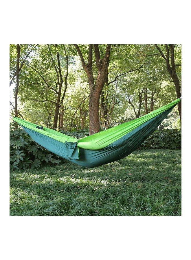 Outdoor Single Leisure Parachute Cloth Hammock Dark Green/Fruit Green