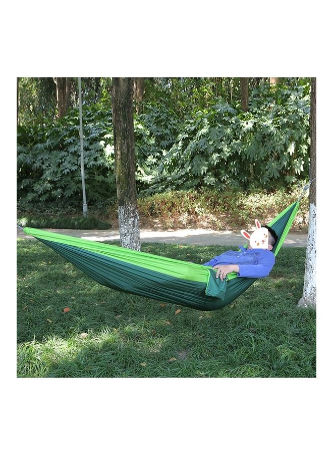 Outdoor Single Leisure Parachute Cloth Hammock Dark Green/Fruit Green