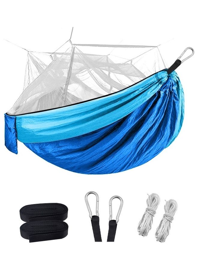 Outdoor Camping Anti-Mosquito Net Gauze Hammock Dark Blue
