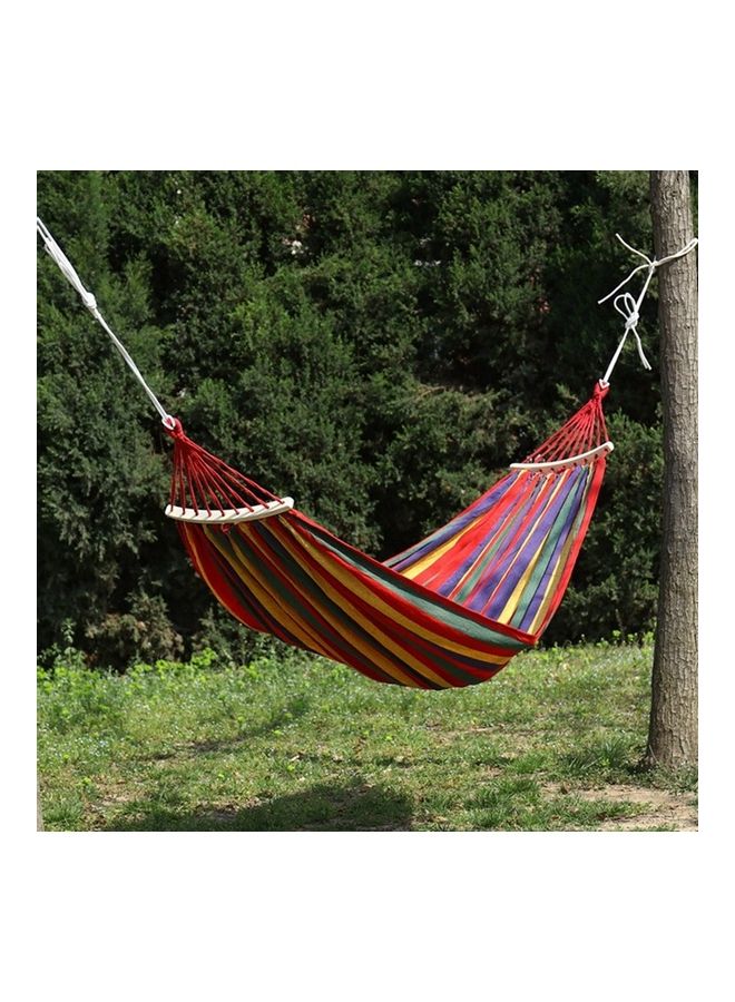 Thick Canvas Outdoor Hammock Swing Multicolour