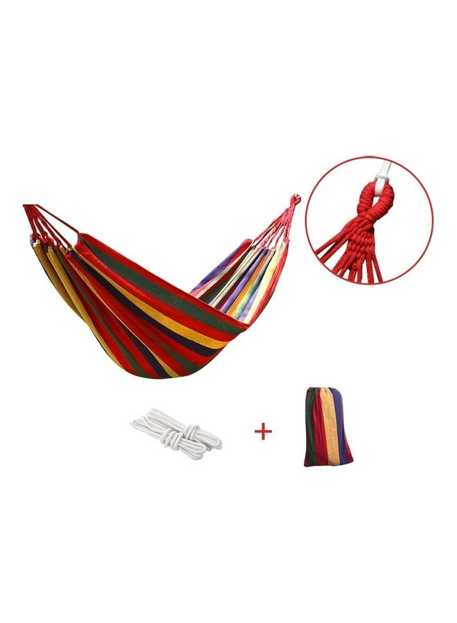 Thick Canvas Outdoor Hammock Swing Multicolour