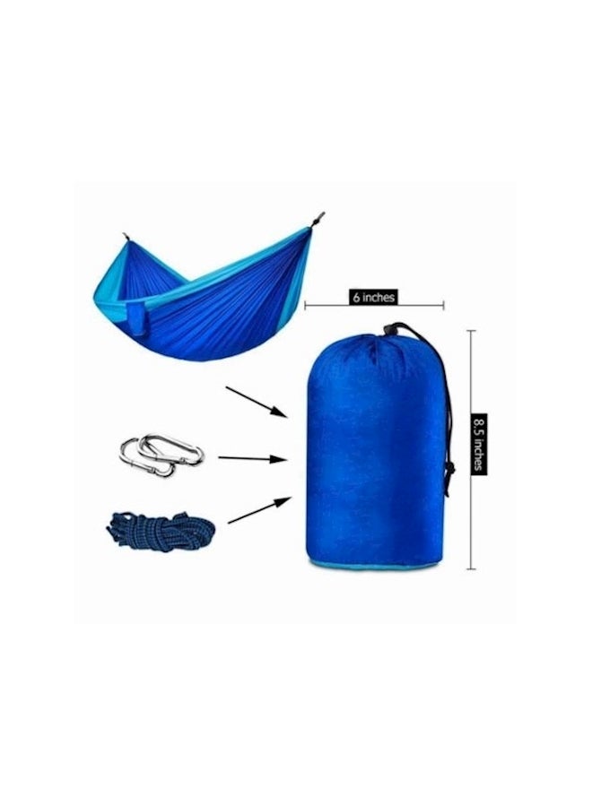 Camping Double Hammock Blue 270x140centimeter