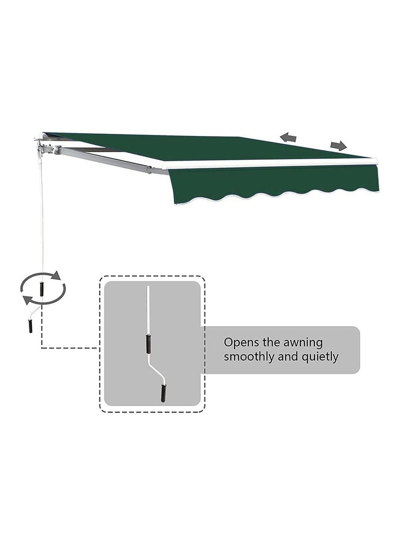 Yatai Outdoor Sun Shade Door Canopy Shelter Foldable Awning with Manual Crank Handle