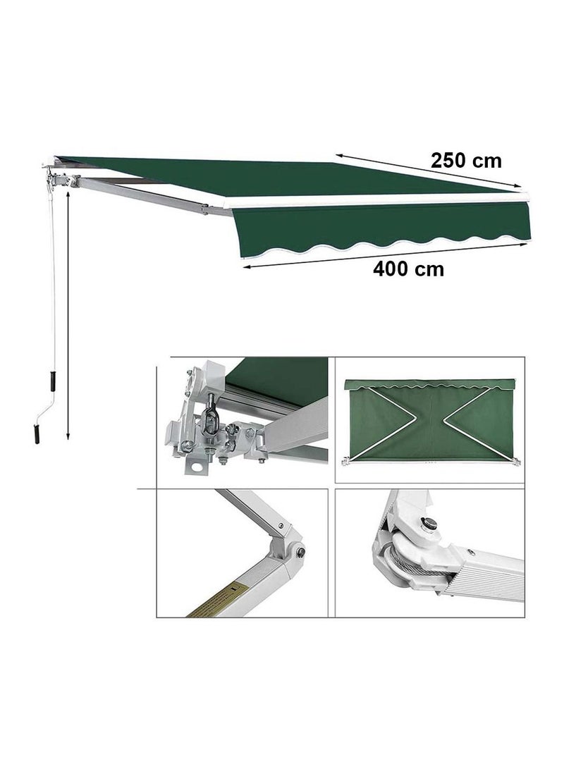 Yatai Outdoor Sun Shade Door Canopy Shelter Foldable Awning with Manual Crank Handle