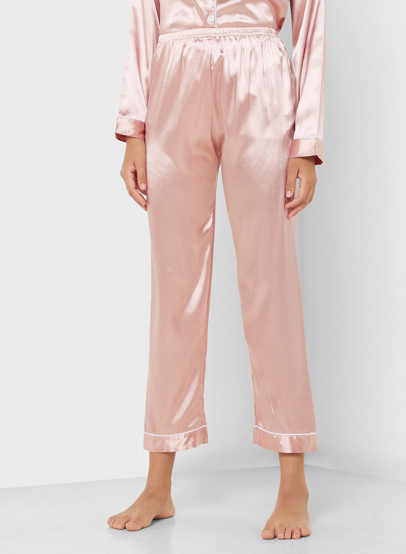 Satin Shirt & Pyjama Set