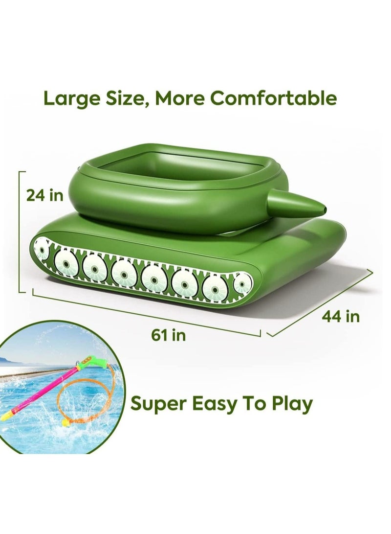 Tank Inflatable for Pool Party Toys,Float Pool Floaties Tank Sprinkler Toy with Squirt Gun for Kids Adult,Float Tank Battle Rafts Inflatable Toy for Summer Pool Party Water Play Pool Games