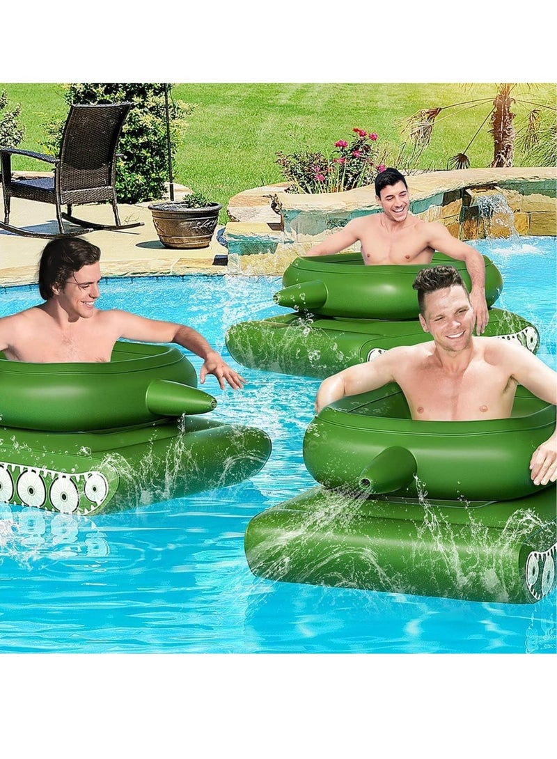 Tank Inflatable for Pool Party Toys,Float Pool Floaties Tank Sprinkler Toy with Squirt Gun for Kids Adult,Float Tank Battle Rafts Inflatable Toy for Summer Pool Party Water Play Pool Games