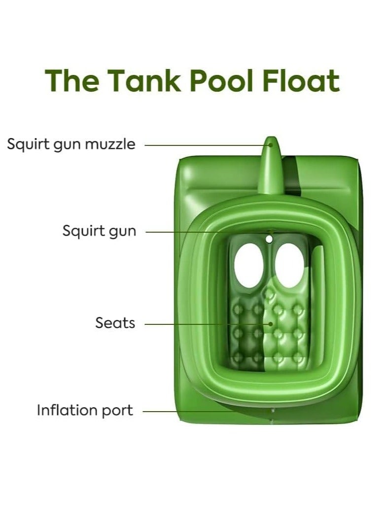 Tank Inflatable for Pool Party Toys,Float Pool Floaties Tank Sprinkler Toy with Squirt Gun for Kids Adult,Float Tank Battle Rafts Inflatable Toy for Summer Pool Party Water Play Pool Games