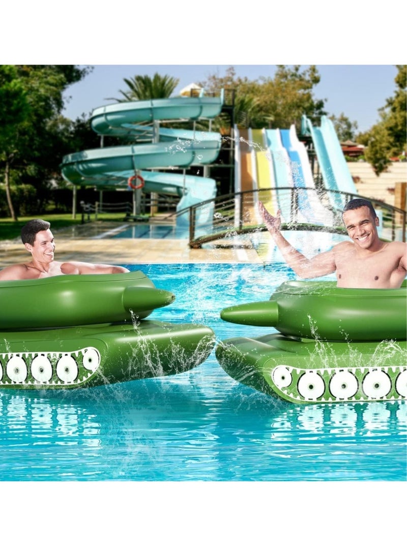 Tank Inflatable for Pool Party Toys,Float Pool Floaties Tank Sprinkler Toy with Squirt Gun for Kids Adult,Float Tank Battle Rafts Inflatable Toy for Summer Pool Party Water Play Pool Games