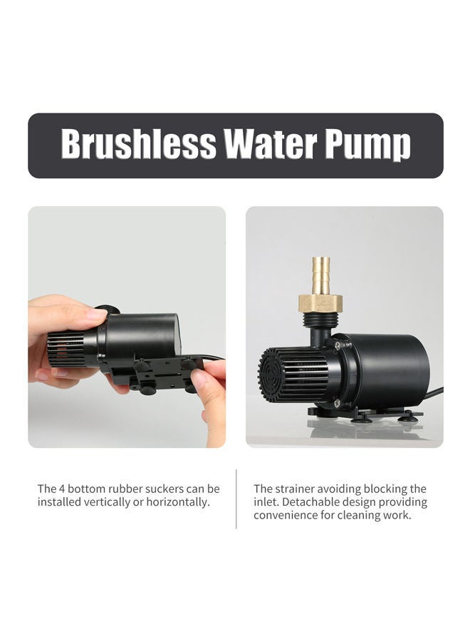 Micro Brushless Water Pump Black/Gold/Silver 13x7.5x11centimeter