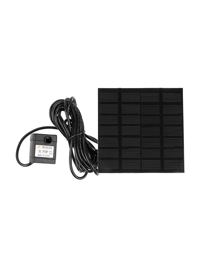 11-Piece Solar Powered Water Pump Kit Black