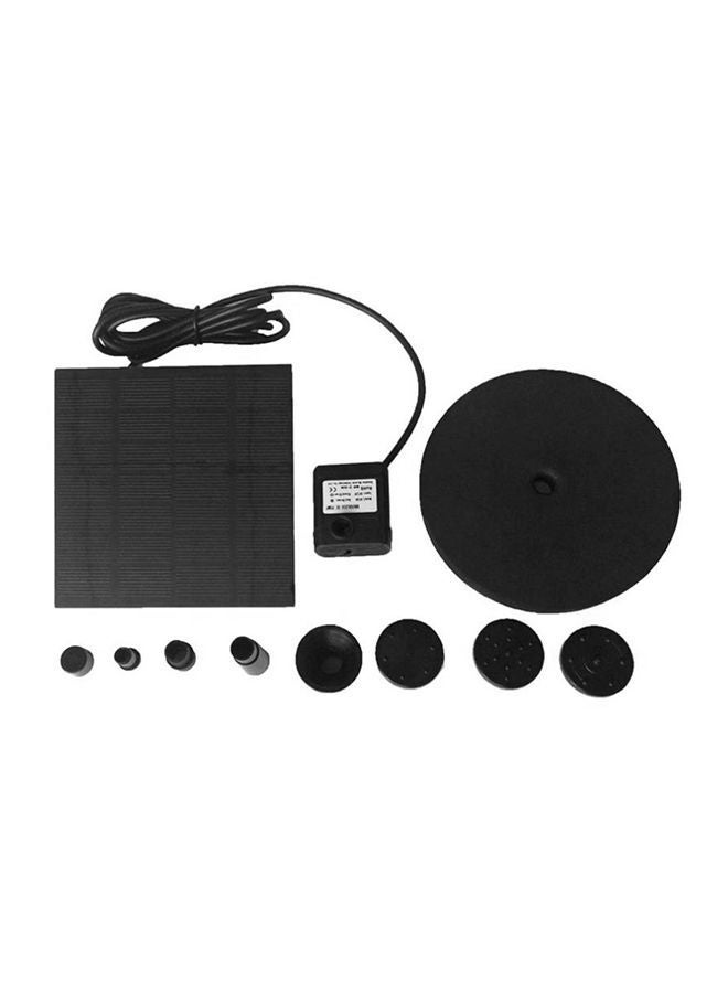 11-Piece Solar Powered Water Pump Kit Black