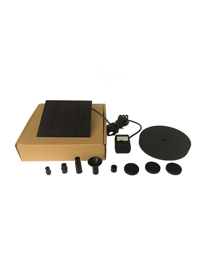 11-Piece Solar Powered Water Pump Kit Black