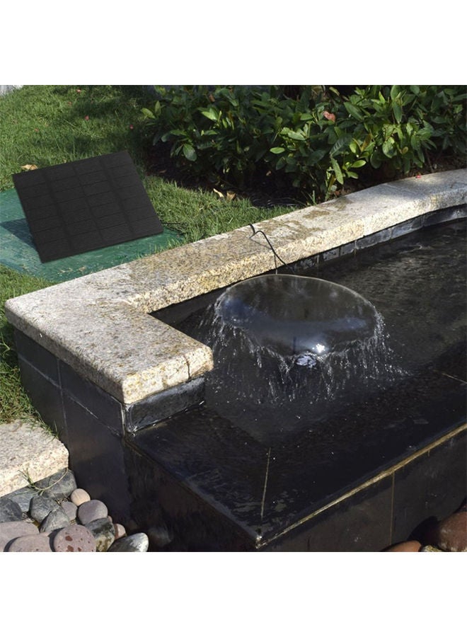 11-Piece Solar Powered Water Pump Kit Black