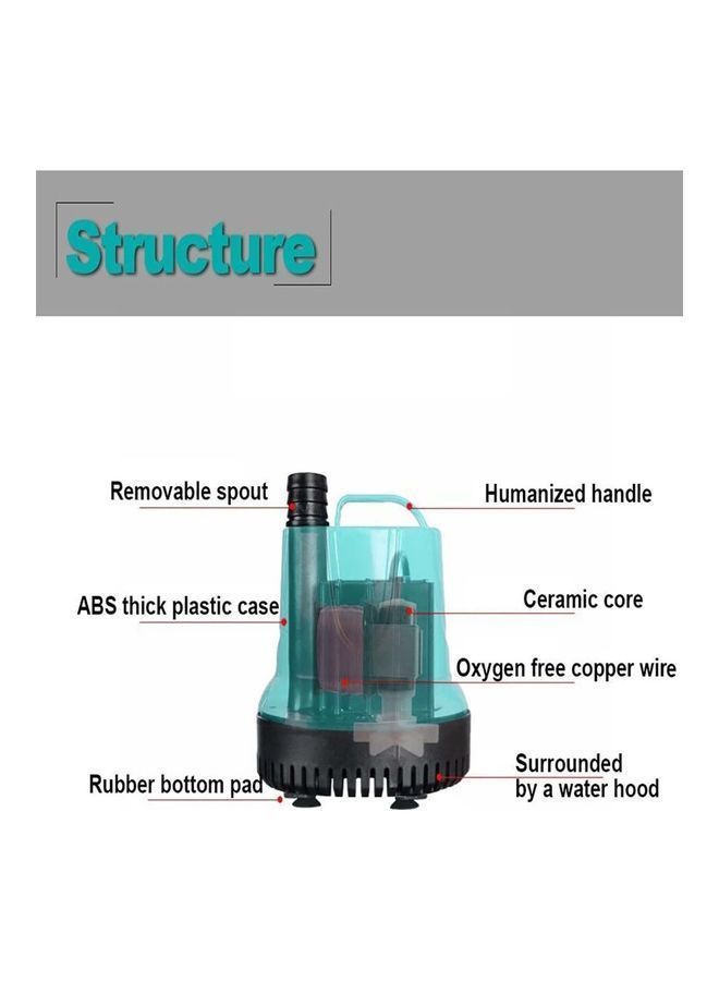 Submersible Water Mini Fountain Pump Green/Black