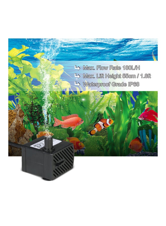 Submersible Water Pump Fountains Pond Black