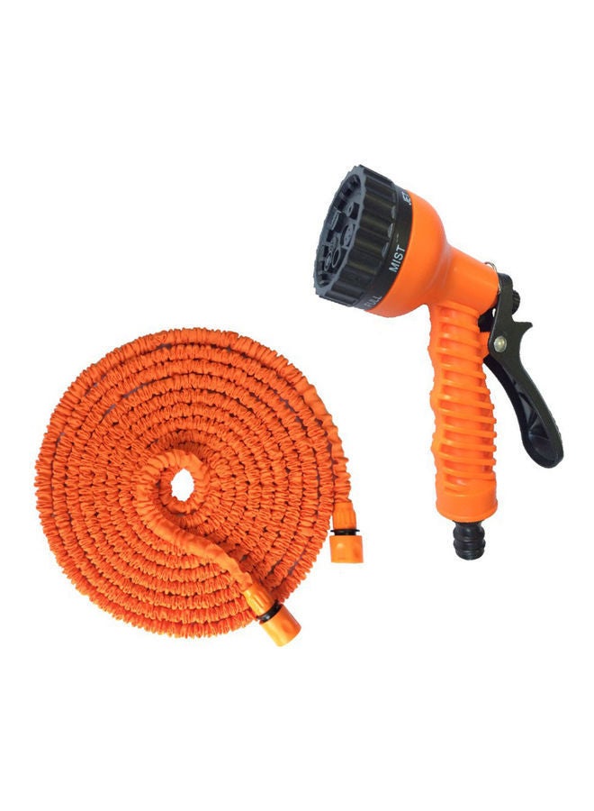 Expandable Water Hose Flexible Lawn with Connector Orange 21.50x7.50x8.50cm