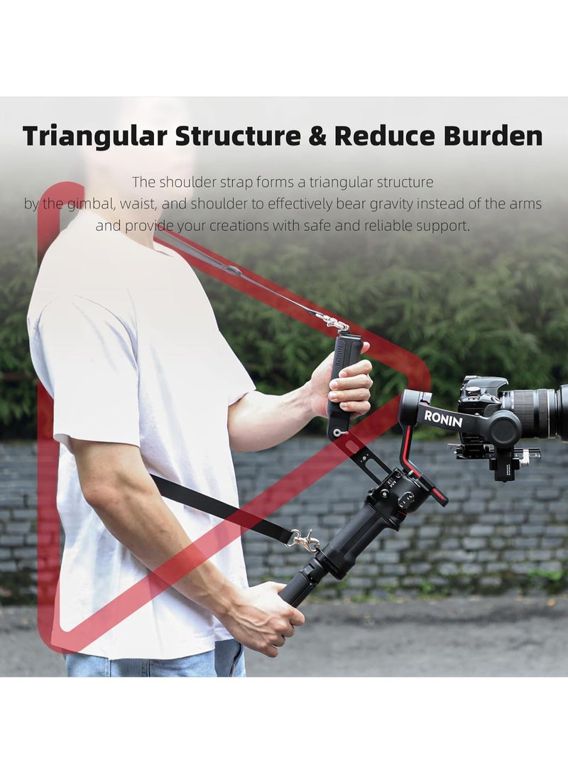 Gimbal Stabilizer Lanyard Decompression Shoulder Strap for DJI RS 3/RS 4/RS4 PRO Aluminum Alloy Fixed Base Gimbal Stabilizer Accessories