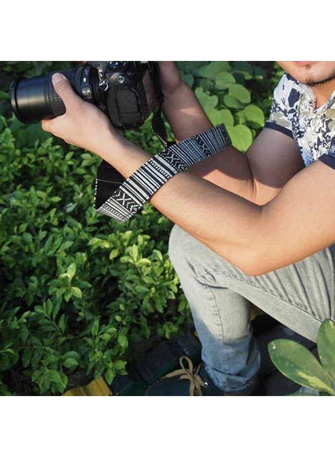 Camera Shoulder Neck Strap Black/White