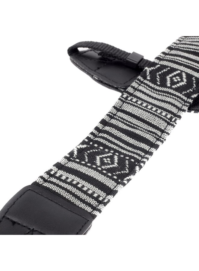 Camera Shoulder Neck Strap Black/White