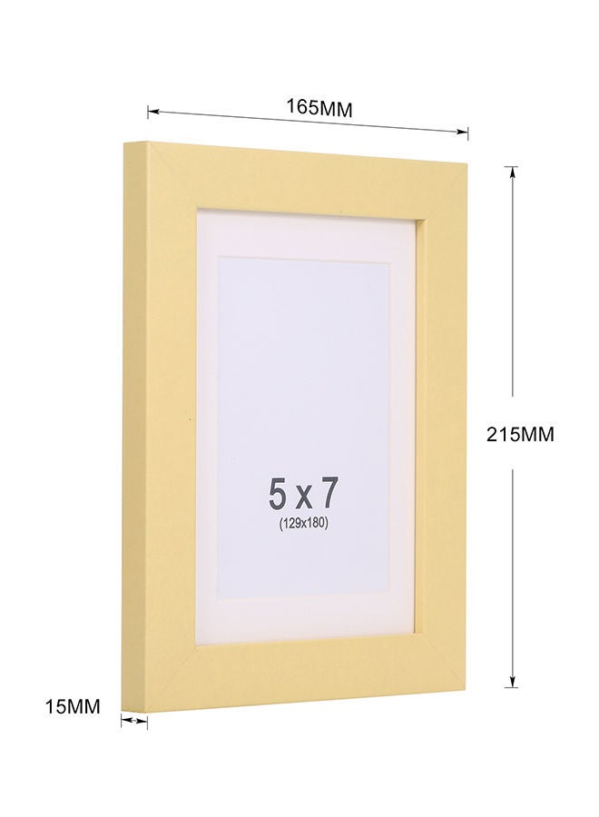 Wooden Photo Frame Yellow 130 x 90mm