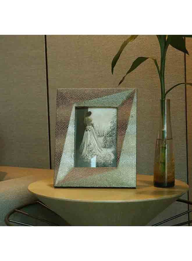 Photo Frame With Snakeskin Texture Multicolour 8.6 X 0.8 10.6inch