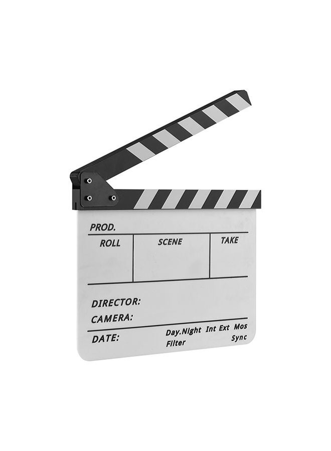 Cut Action Scene Clapper Board Slate With Marker Pen Eraser White/Black