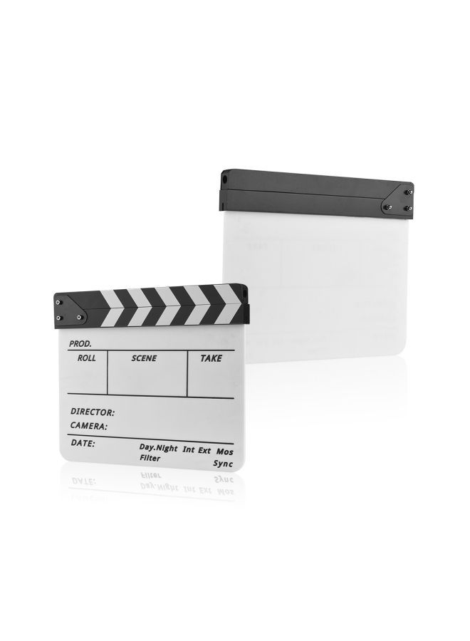 Cut Action Scene Clapper Board Slate With Marker Pen Eraser White/Black