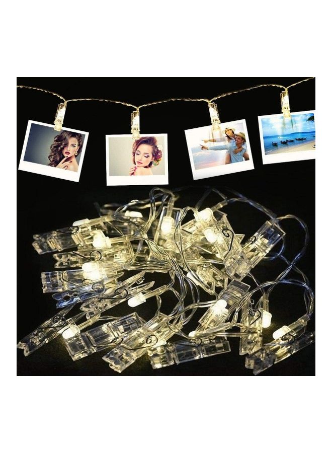 LED Photo Clips String Lights Battery Operated Black