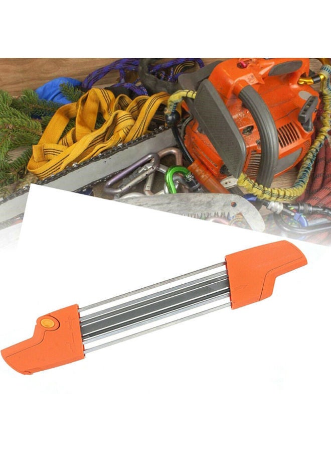 Manual Chainsaw Sharpener Orange/Clear 38x3x6centimeter