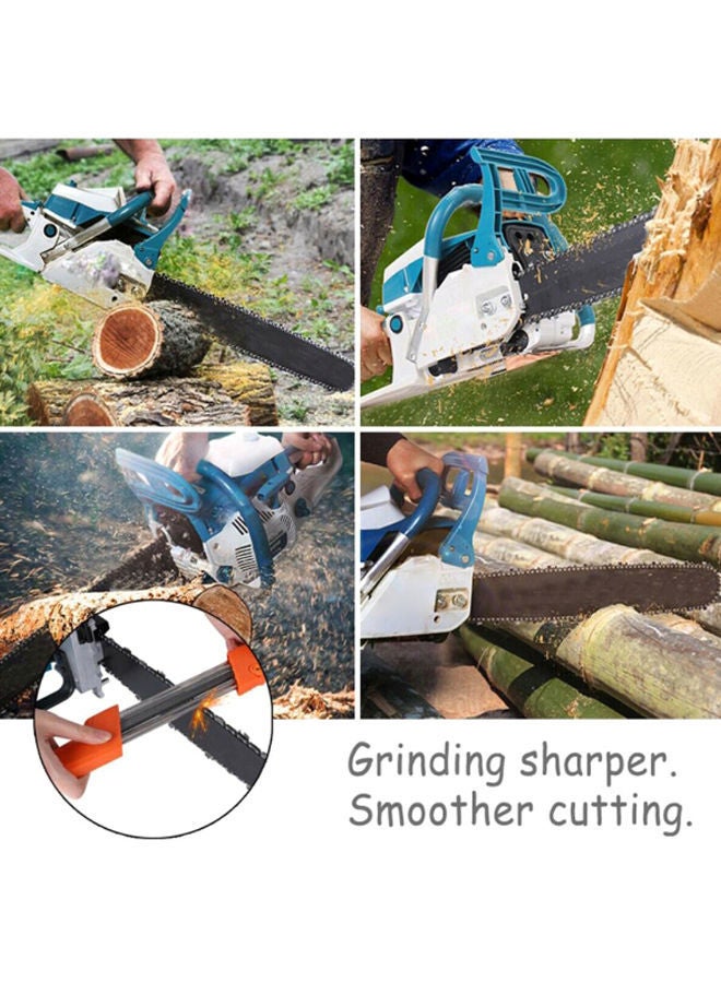 Manual Chainsaw Sharpener Orange/Clear 38x3x6centimeter