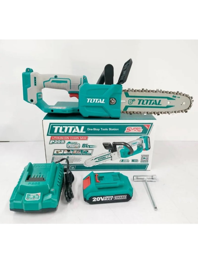 Super Total 20V Lithium-Ion Brushless Cordless Chain Saw - 8