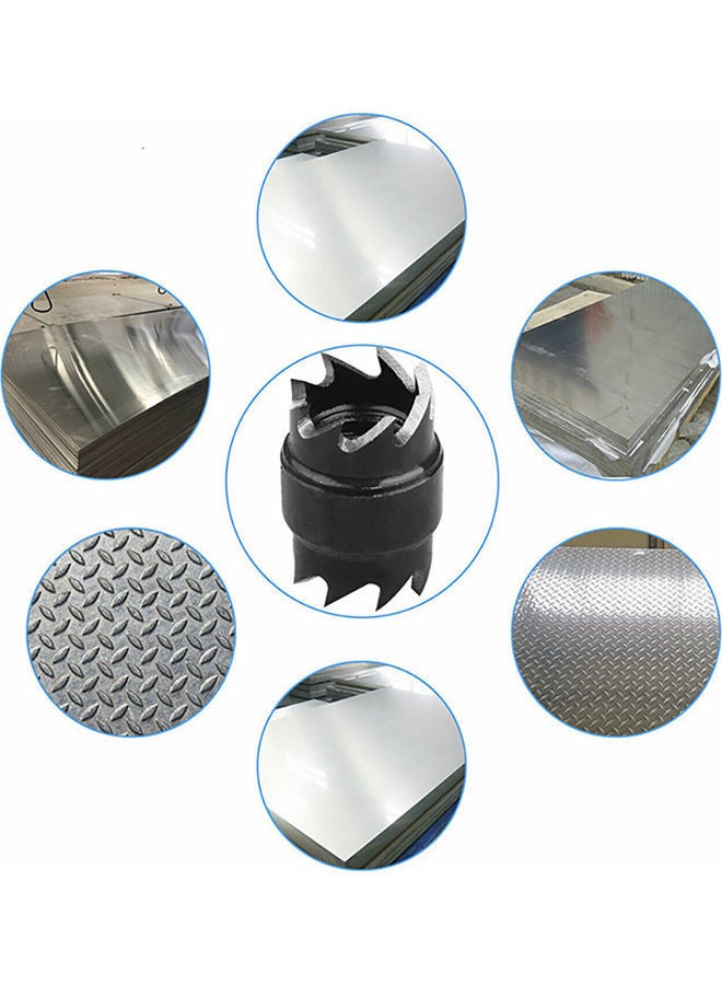 9-Piece HSS Spot Welding Drill Set With Storage Case Black/Silver 10.00X2.30X4.50cm