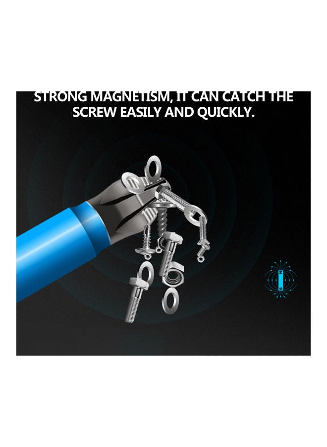 7-Piece Various Size Drill Bit Blue/Silver