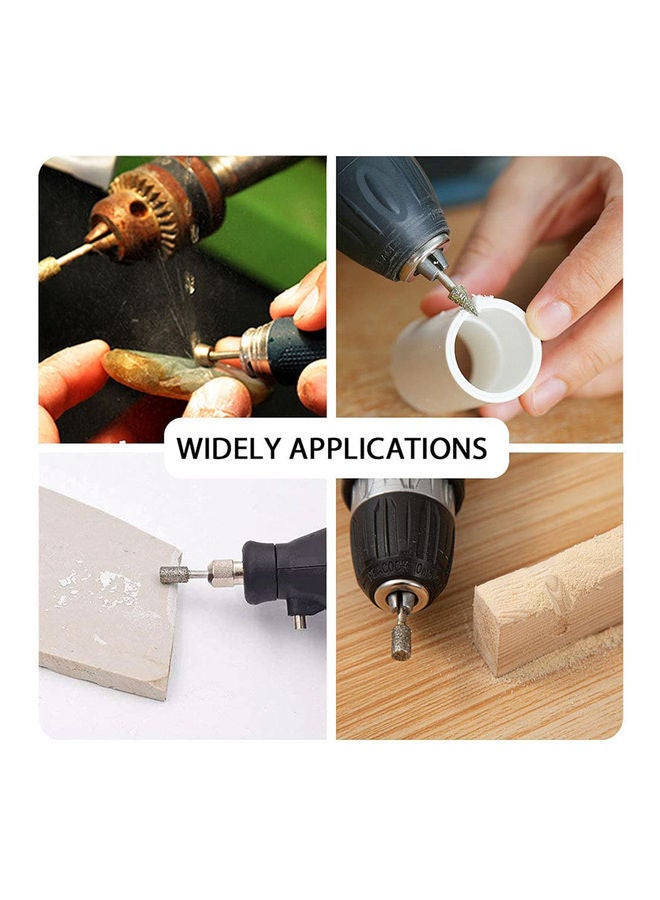 20-Piece Diamond Drill Bits Silver 10.00x2.00x5.00cm